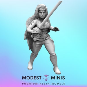 Young Mystical Knight Ania - Legion Scale | RPG | Scifi | Role Playing | DnD | Black Remnant SW Miniature
