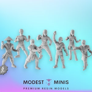 7pc Dimension Fighters | Resin 3D Printed Mini | Survivor | DnD | Superhero Miniature | Pop Minis