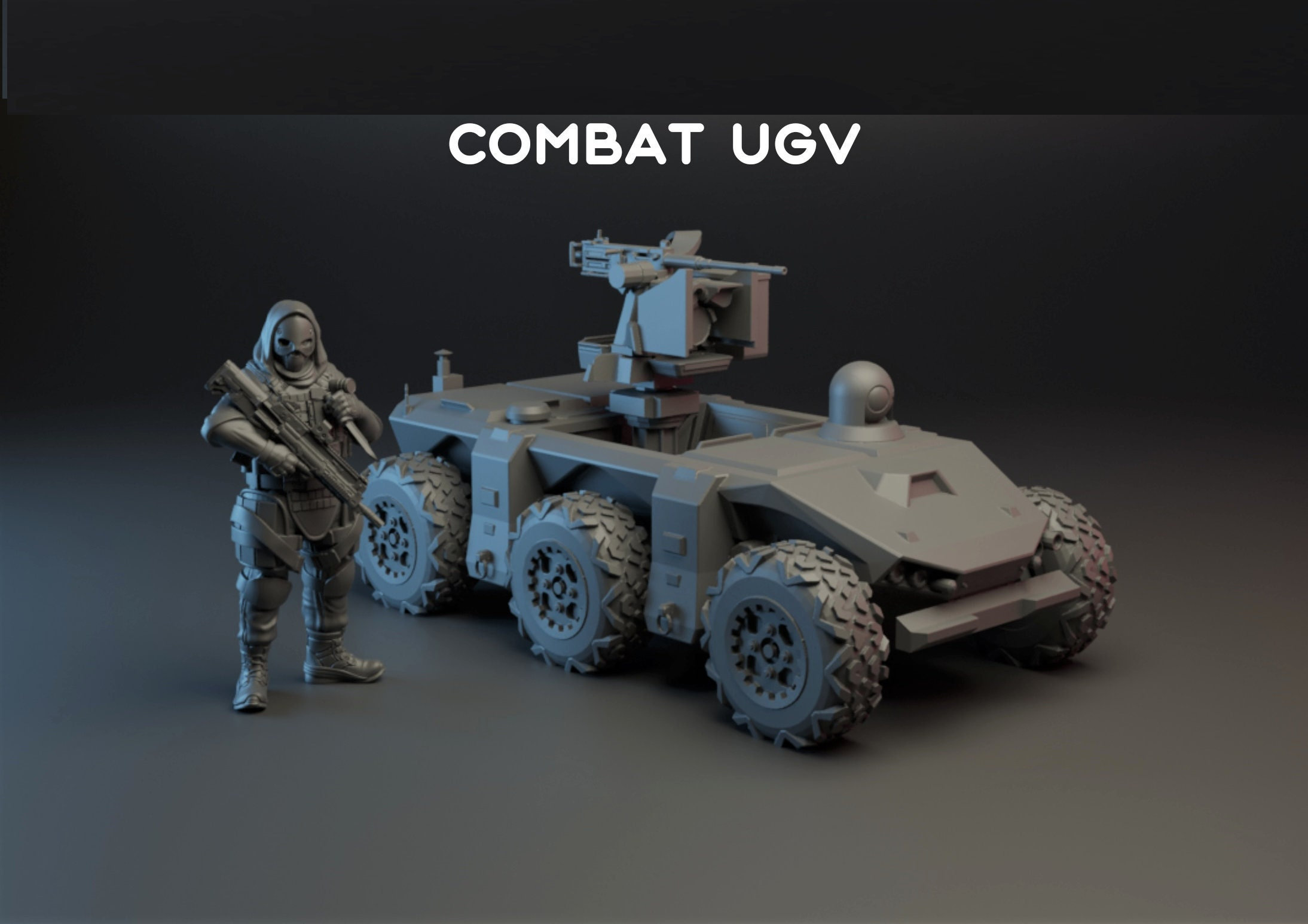 Combat UGV - 28mm 32mm Miniature | Military Wargame Mini | Skirmish | Zombicide | Survivors