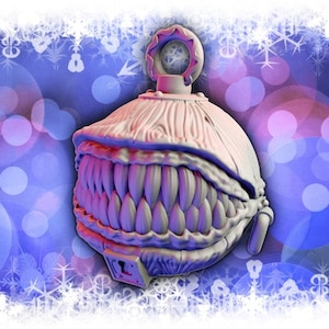 Mimik Brust geschlossen Weihnachtsverzierung | 3D gedruckte Kunstharz Dekoration