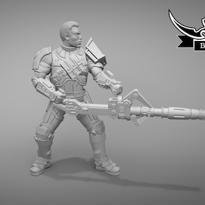 Old Trooper Leader - Legion Scale | RPG | Scifi | Role Playing | Shatterpoint | SW Miniature