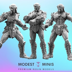 Pilot Killer Skull Hunter - Resin 3D Print Alien Miniature | RPG | Sci fi | Cyberpunk | Role Playing | DnD | Papsikel