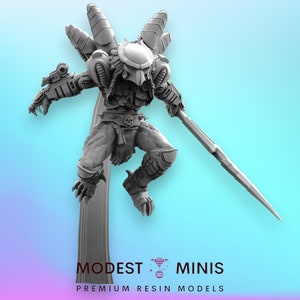 Raptor Skull Hunter A - 32mm Scale Alien Miniature | RPG | Sci fi | Cyberpunk | Role Playing | DnD | Papsikel
