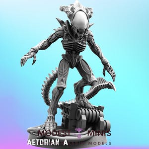 Xeno Praetorian A - 32mm Scale Alien Miniature | RPG | Sci fi | AvP | Role Playing | DnD | Papsikel