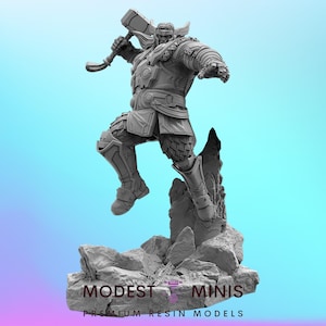 Rivals Lightning God - 40mm  Miniature | DnD Mini | Superhero | Trident