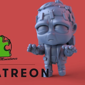 Chibi Frankenstein Monster - 32mm Scale Miniature | DnD Miniature | Chibi Mini | Fantasy | Gifts