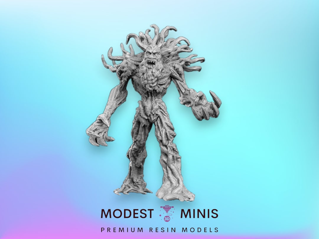 85mm Treefang Treant Leader 32mm Scale Dnd Miniature Dungeons and ...