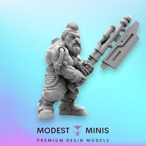 Zestaw 5 sztuk Rambutan Space Breaker Dwarf - 32 mm skala Alien Miniature | RPG | Sci fi | Cyberpunk | Odgrywanie ról | DnD | Papsikel
