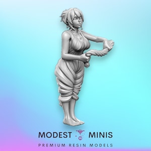 Villager NPC Beth washing girl - 32mm Scale DnD Miniature | Dungeons and Dragons | JRPG Mini - RN Estudio