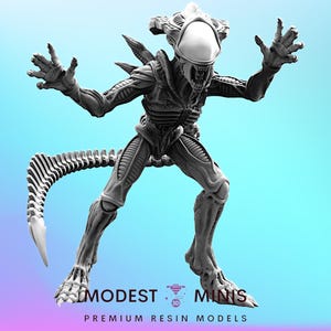 Xeno Praetorian K - 32mm Scale Alien Miniature | RPG | Sci fi | AvP | Role Playing | DnD | Papsikel