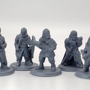 5pc Town Guard Set - 32mm Scale DnD Miniature | Dungeons and Dragons Mini | 5E Fantasy