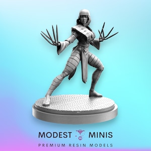 Femme FingerFatale - 40mm scale Miniature | DnD Mini | Superhero Miniature | C27