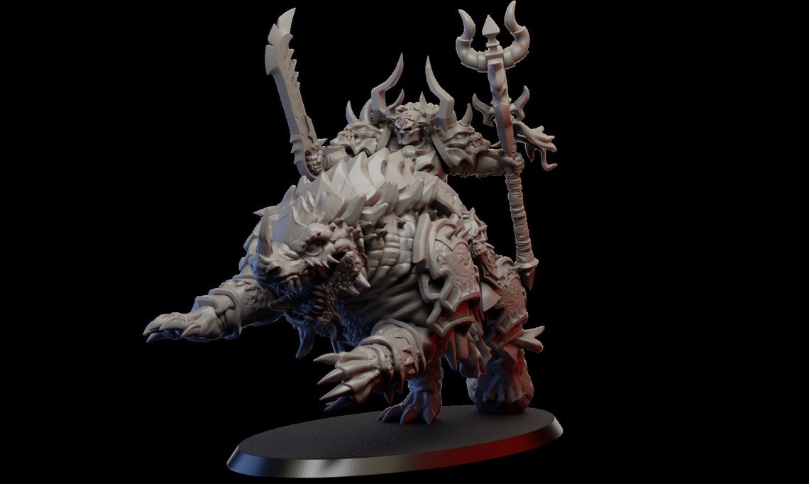 chaos-leader-on-charcadon-32mm-scale-mini-d-d-warhammer-etsy