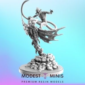 Red Symbiotic Elf - 40mm scale Miniature | DnD Mini | Superhero Miniature | C27