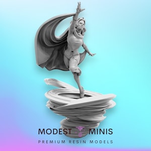 Trident Weather Witch - 40mm  Miniature | DnD Mini | Superhero | Trident