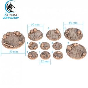 Crumbled Statue Bases Set - Crisis Protocol | Scifi | DnD Dungeons and Dragons | Star Wars Legion |