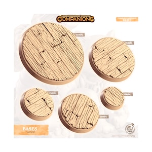 Wood Plank Bases - Animal Companions Pack | DnD | Fantasy Bases