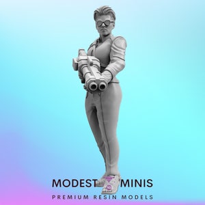 President Mayers Shotgun - 32mm Scale Cyberpunk Miniature | RPG | Sci fi | Role Playing | DnD | Papsikel