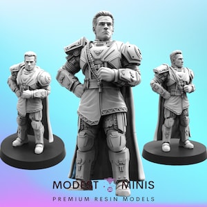 Star Marshal Arnie - 32mm Scale Alien Miniature | RPG | Sci fi | Role Playing | DnD | Papsikel