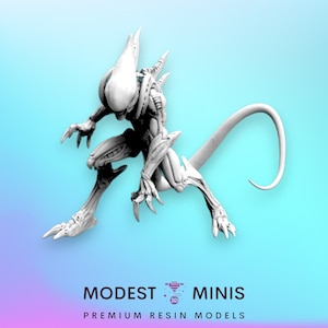 Royal Brood Warrior E - Resin 3D Print Alien Miniature | RPG | Sci fi | Cyberpunk | Role Playing | DnD | Papsikel
