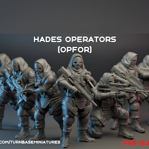 7pc HADES Operators OPFOR Set - 28mm 32mm Miniature | Military Wargame Mini | Skirmish | Zombicide | Survivors
