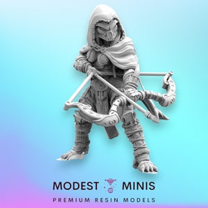 Widow Skull Hunter Siel - 32mm Scale Alien Miniature | RPG | Sci fi | Cyberpunk | Role Playing | DnD | Papsikel