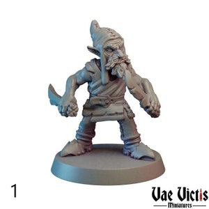 3pc Redcaps Fey - 28mm or 32mm Scale DnD Miniature | Dungeons and Dragons Mini | 5E Fantasy | Vae Victis