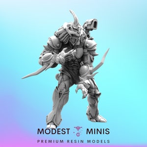 Bio Boosted Techno Apex Skull Hunter C - 32mm Scale Alien Miniature | RPG | Sci fi | Cyberpunk | Role Playing | DnD | Papsikel