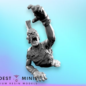 Torso Punk Crawler Zumbi - 28mm 30mm 32mm - Wasteland | Zombicídio | Mortos-vivos