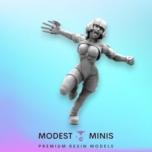 Ayeisha with Cyberclaw Cyberpunk Female - 32mm Scale Alien Miniature | RPG | Sci fi | Batang City | Role Playing | DnD | Papsikel