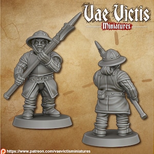 Dwarf Guard Female 03 NPC - 28mm or 32mm Scale DnD Miniature | Dungeons and Dragons Mini | 5E Fantasy | Vae Victis