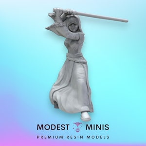 Mystical Blind Dark Warrior - Legion Scale | RPG | Scifi | Role Playing | DnD | SW Miniature
