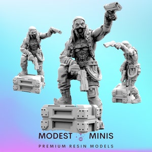 Haelstrom Gang Jawbreak - 32mm Scale Cyberpunk Mini | RPG | Sci fi | Role Playing | DnD | Papsikel