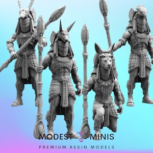 4 Stück Gul&#39;Doran Eingangswächter - Resin 3D Print Alien Miniatur | Rollenspiel | Science-Fiction | Cyberpunk | Rollenspiel | D&D | Papsikel Sterneneingang