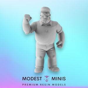 Bullo barbuto / Mini stampato in resina 3D / Sopravvissuto / DnD / Miniatura di supereroi / Mini pop