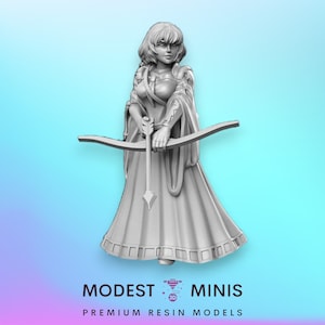 Margo Female Archer - 32mm Scale DnD Miniature | Dungeons and Dragons | JRPG Mini - RN Estudio