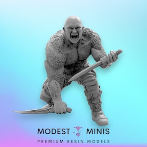 Draxent A - 40mm  Miniature | DnD Mini | Superhero | Trident