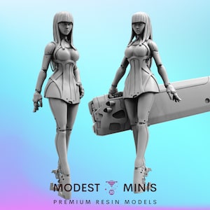 Bio Electric Head Wissenschaftler - Resin Cyberpunk Miniatur | Rollenspiel | Science-Fiction | Rollenspiel | D&D | Pappusel