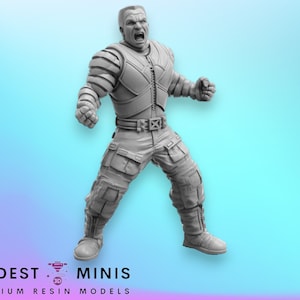 Titanium Dude - 40mm  Miniature | DnD Mini | Superhero | Trident