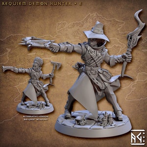 Requiem Demon Hunter E Modular - Resin Print DnD Miniature | Dungeons and Dragons Mini | 5E Fantasy | Artisan Guild