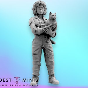 Space Crew Warrant Officer - 32mm Scale Alien Miniature | RPG | Sci fi | Cyberpunk | Role Playing | DnD | Papsikel