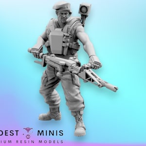 Colonial Marine Draydon - 32mm Scale Alien Miniature | RPG | Sci fi | Cyberpunk | Role Playing | DnD | Papsikel