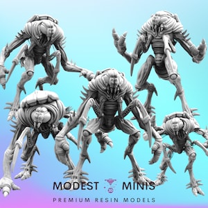 Arachnoid Impostors - 32mm Scale Alien Miniature | RPG | Sci fi | Cyberpunk | Role Playing | DnD | Papsikel