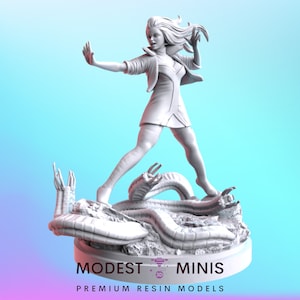 Ms Magnetic - Miniatura in scala 40 mm / DnD Mini / Miniatura di supereroi / C27