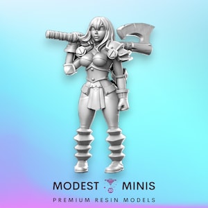 Heroine Quest Chaos 3 Female - 28mm 32mm Scale DnD Miniature | Dungeons and Dragons | RN Estudio