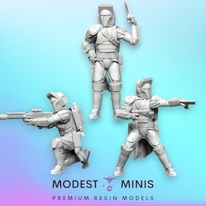 3pc Mando Killers - Escala de Legión / RPG / Ciencia Ficción / Juego de rol / Shatterpoint / Blue Wolf SW Miniatura