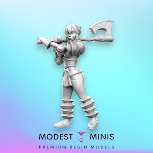 Heroine Quest Chaos Female 1 - 28mm 32mm Scale DnD Miniature | Dungeons and Dragons | RN Estudio