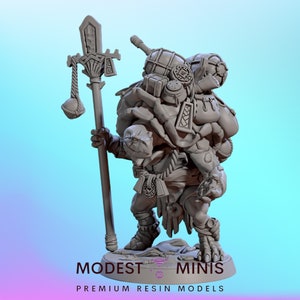 Tokun Jadeshell Turtlekin Merchant Tortle - Resin Print DnD Miniature | Dungeons and Dragons Mini | 5E Fantasy | Artisan Guild