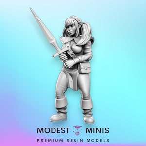 Heroine Quest Elf Female - 28mm 32mm Scale DnD Miniature | Dungeons and Dragons | RN Estudio