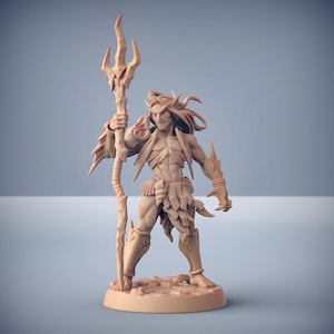 Triton Raider A Sea Elf - Resin Print DnD Miniature | Dungeons and Dragons Mini | 5E Fantasy | Artisan Guild